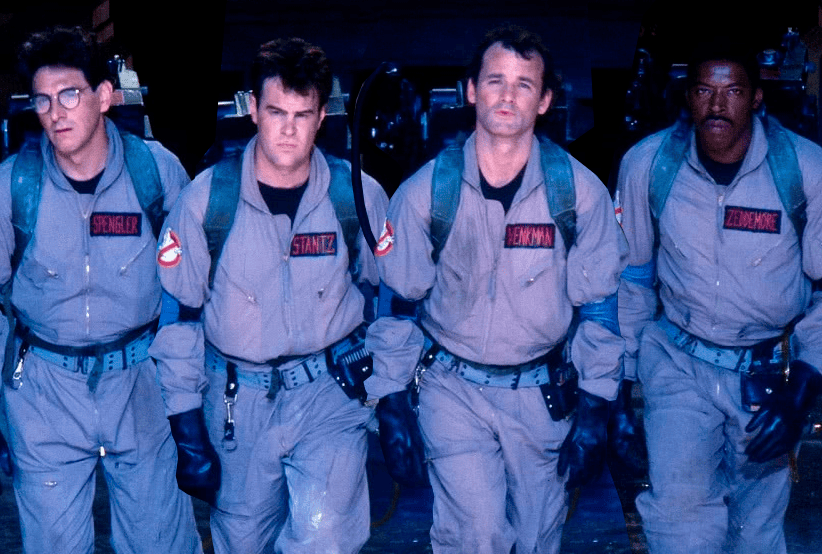 Peter Venkman falando em um Walk Talk em Os Caças-Fantasmas. Um dos personagens mais famosos dos anos 80.