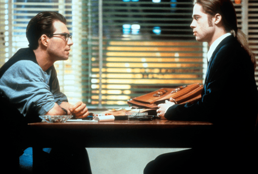 Christian Slater e Brad Pitt no filme Entrevista com o Vampiro