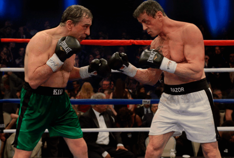 Henry (Sylvester Stallone) enfrebtando Billy (Robert De Niro) nos ringues