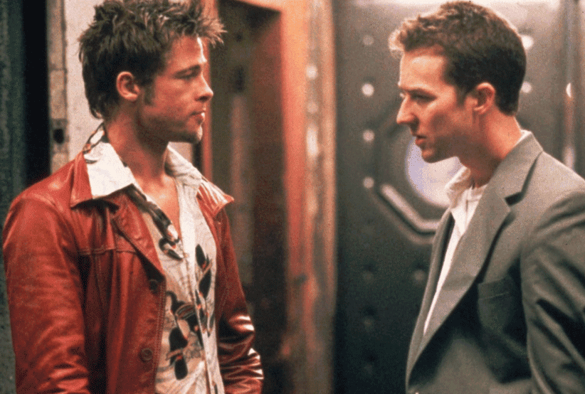 Brad Pitt | Filme: Clube da Luta (1999). Em uma lista que reúne os personagens mais importantes dos anos 90.