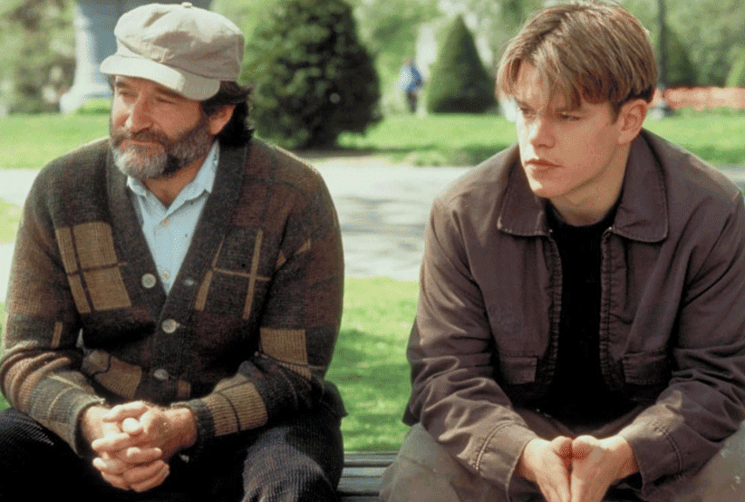 Robin Williams | Filme: Gênio Indomável (1997). Em uma lista que reúne os personagens mais importantes dos anos 90.