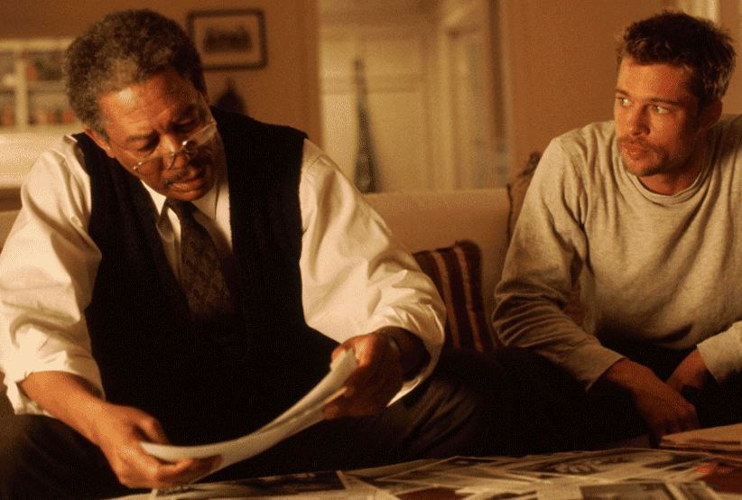 Morgan Freeman | Filme: Seven - Os Sete Crimes Capitais (1995). Em uma lista que reúne os personagens mais importantes dos anos 90.