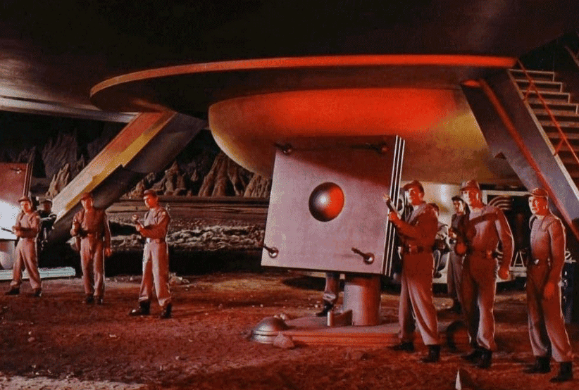 imagem de um labirinto no filme O Planeta Proibido, um dos clássicos em Efeitos especiais e visuais.