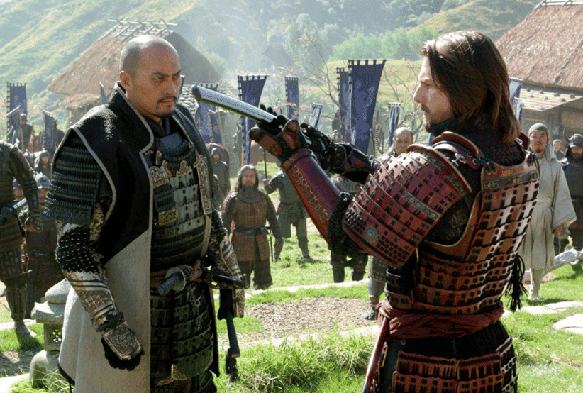 Tom Cruise no filme O Último Samurai. Em uma lista com os filmes de Tom Cruise.