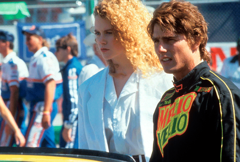 Tom Cruise no filme Dias de Trovão. Em uma lista com os filmes de Tom Cruise.