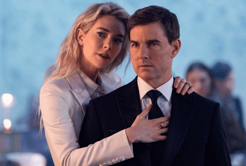 Tom Cruise no filme Missão Impossível Acerto de Contas Parte um. Em uma lista com os filmes de Tom Cruise.