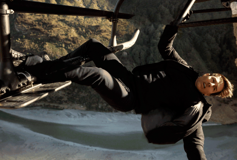 Tom Cruise no filme Missão Impossível Efeito Fallot. Em uma lista com os filmes de Tom Cruise.