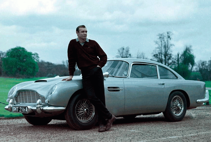 Imagem do carro Aston Martin DB5. Um dos carros mais desejados do cinema