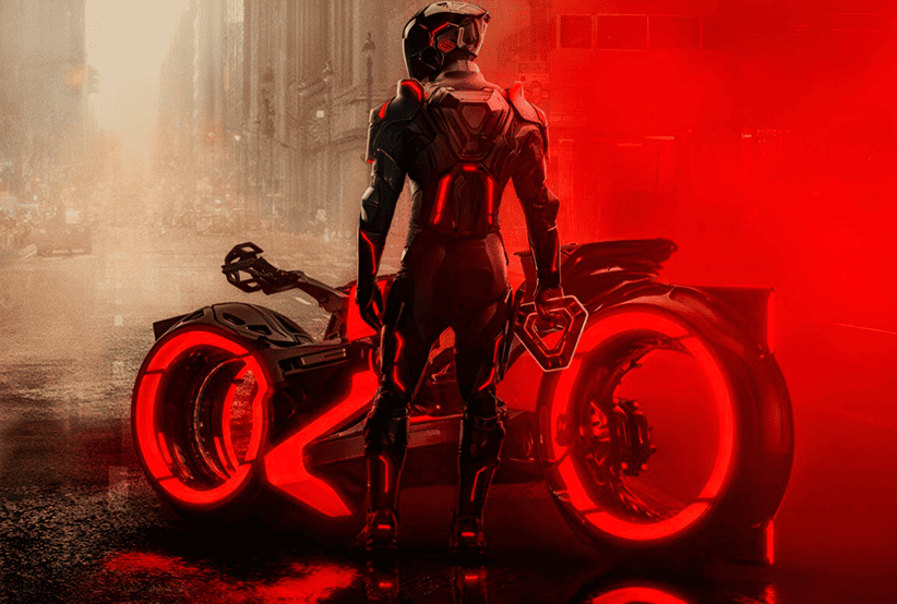 Light Cycles, no filme Tron: Ares (2025), em uma lista que reúne As motos mais incríveis do cinema.