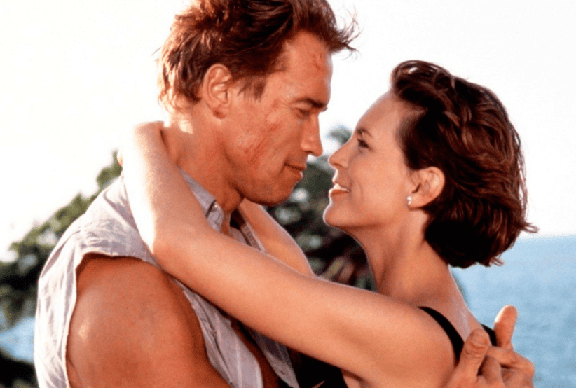 Arnold Schwarzenegger no filme true Lies (1994). Em uma lista 30 filmes indispensáveis da carreira.