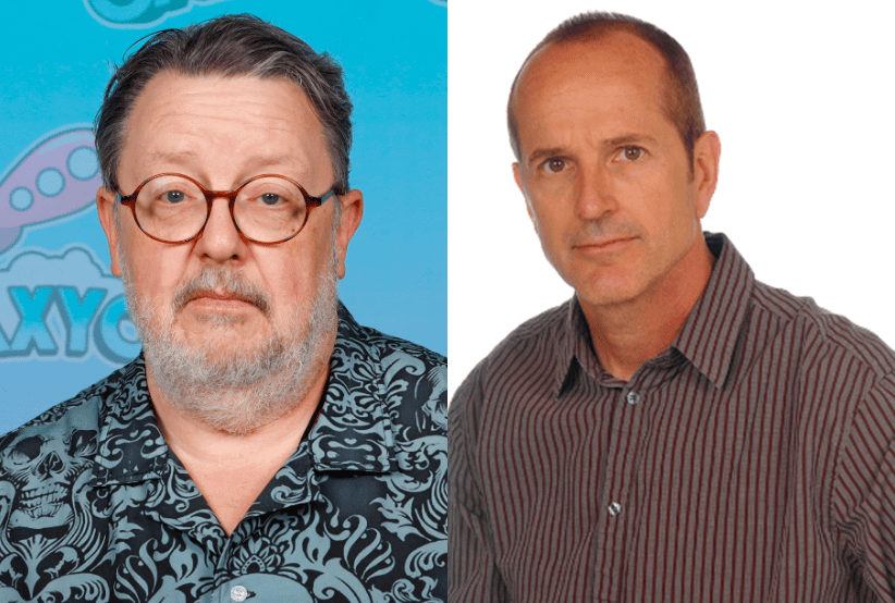 Roger L. Jackson (esquerda) e Dane Farwell (direita). Os verdadeiros monstros do cinema