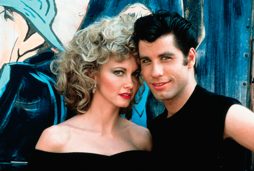 John travolta como Danny no filme Grease: Nos Tempos da Brilhantina (1978), em uma lsita com os 30 personagens mais famosos dos anos 70.