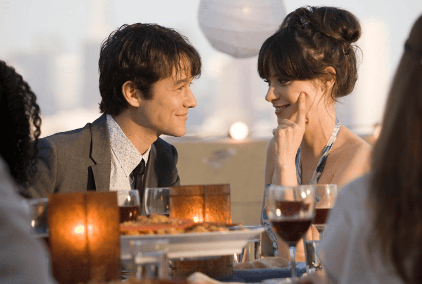 Casais do Cinema:  Atores: Joseph Gordon-Levitt & Zooey Deschanel no FiIme: (500) Dias com Ela (2009) 