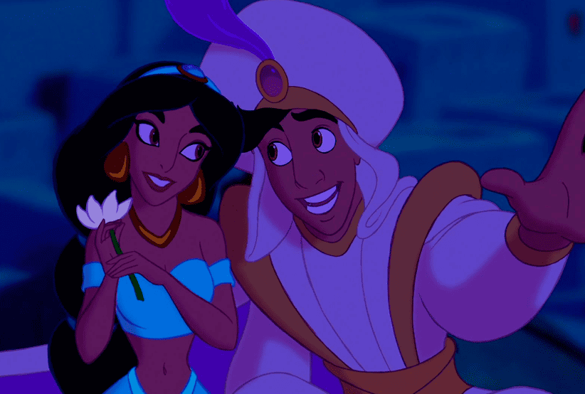 Casais do Cinema:  Scott Weinger e Linda Larkin no Filme: Aladdin (1992) 