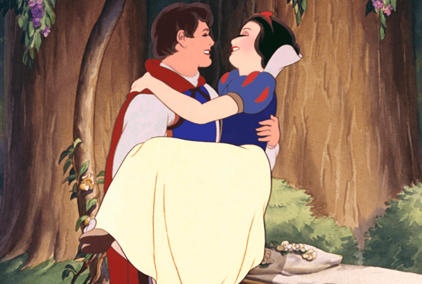 Casais do Cinema: Adriana Caselotti e Harry Stockwell  no Filme: Branca de Neve e os Sete Anões da Disney.
