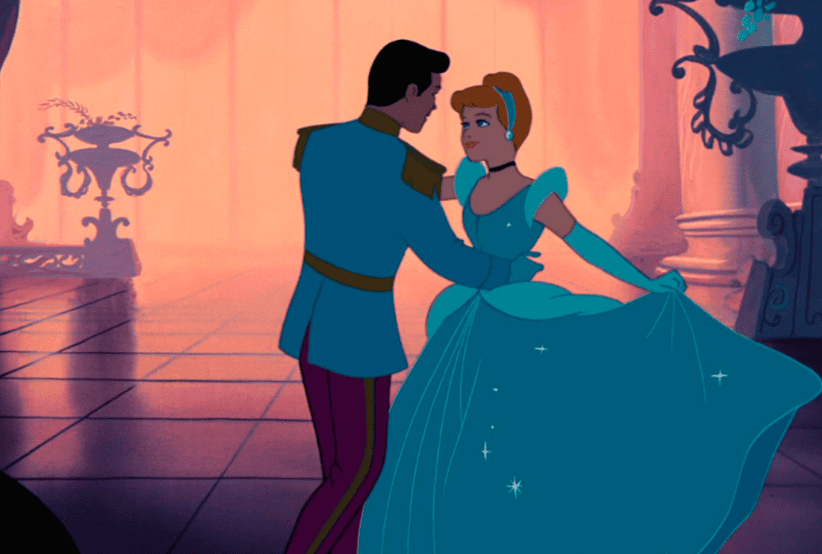 Casais do Cinema:  Ilene Woods e William Phipps (Mike Douglas - canto) no Filme: Cinderela (1950) da Disney