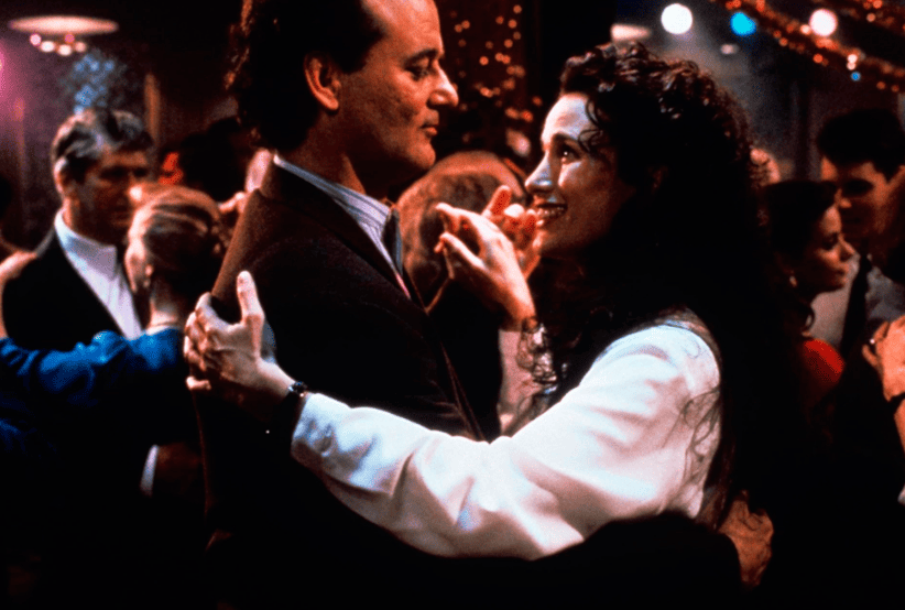 Casais do Cinema:  Bill Murray e Andie MacDowell no Filme: Feitiço do Tempo (1993) 