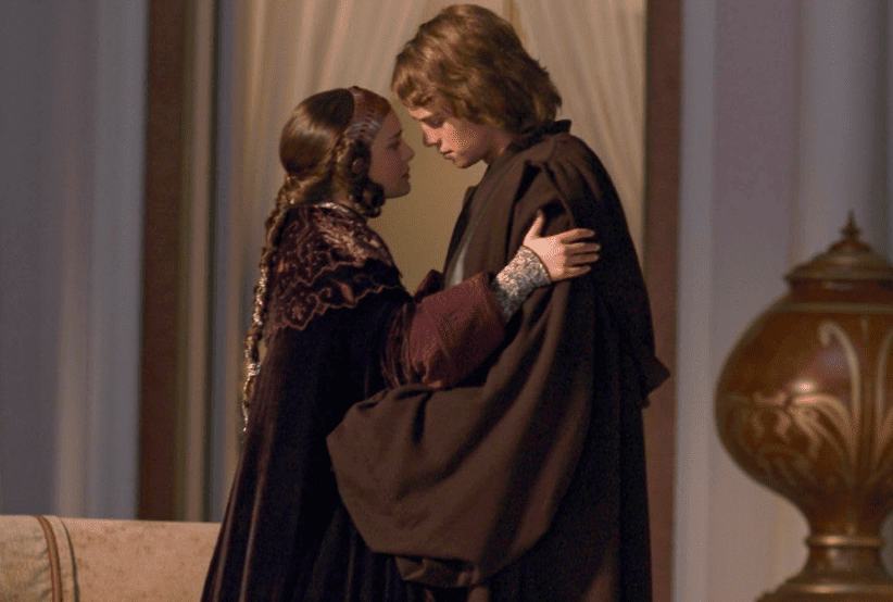 Casais do Cinema:  Atores: Hayden Christensen e Natalie Portman no FiIme: Star Wars: Episódio III – A Vingança dos Sith (2005)