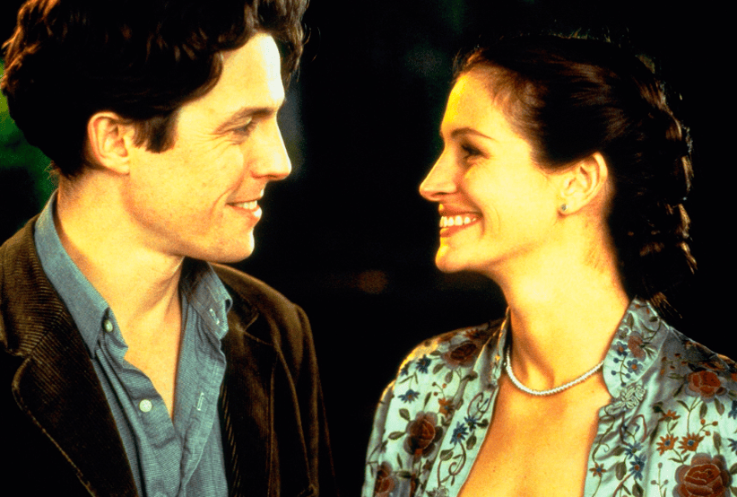 Casais do Cinema:  Julia Roberts e Hugh Grant no Filme: Um Lugar Chamado Notting Hill (1999) 
