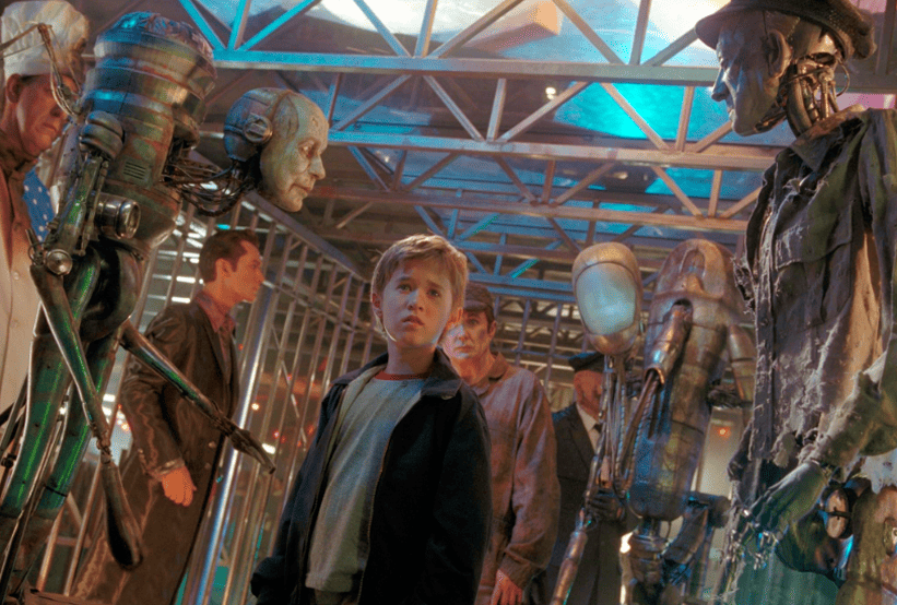 IA - Inteligência Artificial em uma lista com os melhores filmes de Steven Spielberg